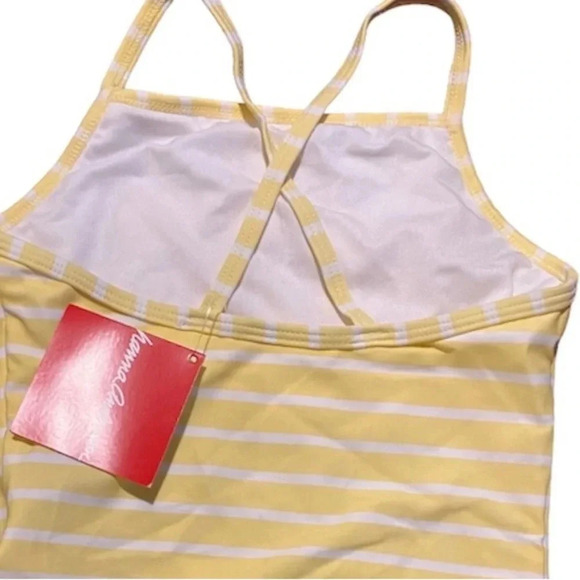 HANNA ANDERSSON NEW GIRLS YELLOW ONE PIECE BATHING SUIT SWIMSUIT SIZE 6 7 (120) - Picture 5 of 6